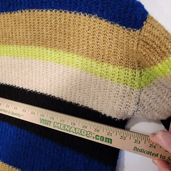 Kangol + H&M Striped Logo Sweater Jumper Oversized Long Sleeve Winter sz XS - Picture 9 of 10
